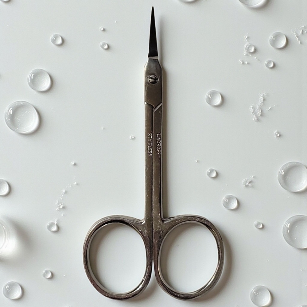 Body Tool Fine Point Nail Cuticle La Cross Stainless Steel Curved Scissor #2